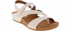 Comfort Sandals|Footbed Sandals|EURO SOFT BY SOFFT Gianetta Women’s Comfort Wedge Sandal White