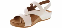 Comfort Sandals|Footbed Sandals|EURO SOFT BY SOFFT Gianetta Women’s Comfort Wedge Sandal White
