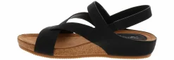Comfort Sandals|Footbed Sandals|EURO SOFT BY SOFFT Gianetta Women’s Comfort Wedge Sandal Black