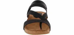 Comfort Sandals|Footbed Sandals|EURO SOFT BY SOFFT Gianetta Women’s Comfort Wedge Sandal Black