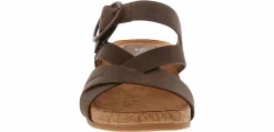 Comfort Sandals|Footbed Sandals|EURO SOFT BY SOFFT Gwenda Women’s Comfort Wedge Sandal Brown