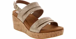 Comfort Sandals|Wedge & Platform Sandals|EURO SOFT BY SOFFT Kahley Strap Women’s Comfort Wedge Sandal Gold
