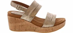 Comfort Sandals|Wedge & Platform Sandals|EURO SOFT BY SOFFT Kahley Strap Women’s Comfort Wedge Sandal Gold