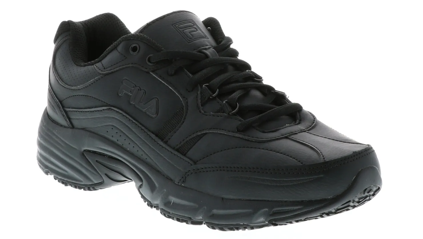 Slip Resistant|Wide|FILA Workshift Men's Wide-Width Slip Resistant Work Shoe Black