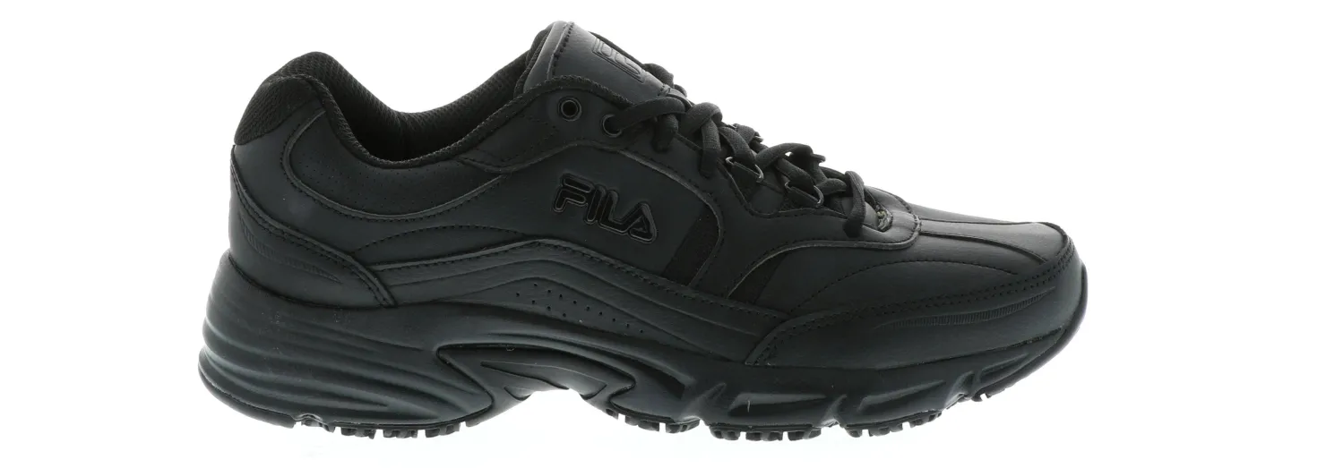 Slip Resistant|Wide|FILA Workshift Men's Wide-Width Slip Resistant Work Shoe Black