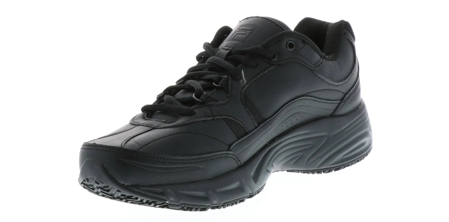Slip Resistant|Wide|FILA Workshift Men's Wide-Width Slip Resistant Work Shoe Black