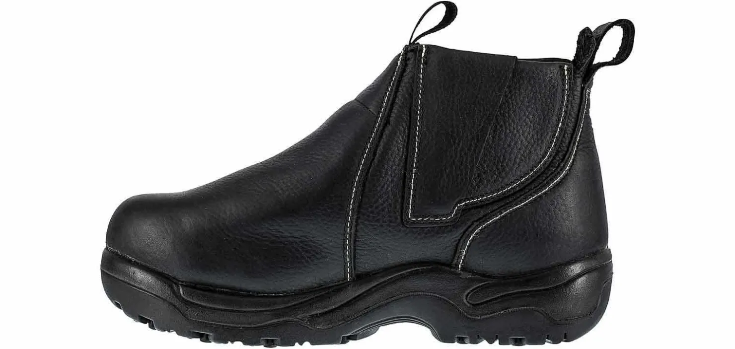 Safety Toe Boots|FLORSHEIM Hercules 6 inch Double Gore Women's Met Guard Steel Toe Work Boot Black
