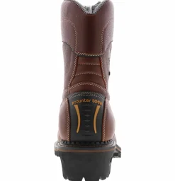 Safety Toe Boots|GEORGIA BOOTS 9 Inch Logger Men's Composite Toe Work Boot Brown