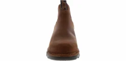 Safety Toe Boots|Slip Resistant|GEORGIA BOOTS Chelsea Men's Steel Toe Work Boot Brown