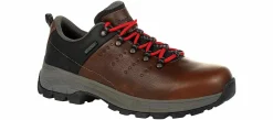 Slip Resistant|GEORGIA BOOTS Eagle Trail Men's Soft Toe Work Shoe Brown