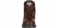 Safety Toe Boots|Slip Resistant|GEORGIA BOOTS Homeland 6-Inch Men's Steel Toe Work Boot Brown