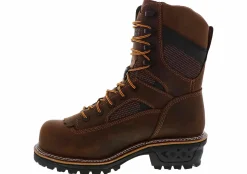 Safety Toe Boots|Slip Resistant|GEORGIA BOOTS LTX Logger Men’s Wide Composite Toe Work Boot Brown