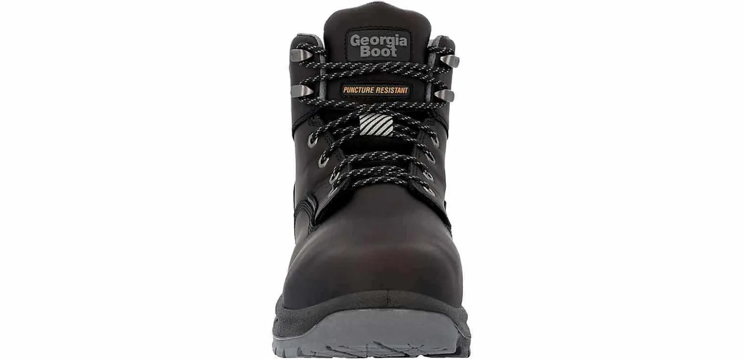 Safety Toe Boots|Slip Resistant|GEORGIA BOOTS OT Men's Alloy Toe Metatarsal Work Boot Black