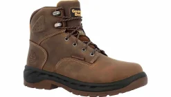 Safety Toe Boots|Slip Resistant|GEORGIA BOOTS OT Men's Alloy Toe Work Boot Brown
