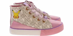 Athletic & Sneakers|Casual|GROUND UP Pikachu Eevee Youth Girls’ (11-4) Hi-Top Sneaker Pink