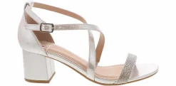 Heeled Sandals|Special Occasion|HEART IN D Cercie Women’s Fashion Heel Silver