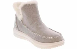 Flat|Comfort Shoes|HEYDUDE Camden Brushed Cozy Women’s Casual Shoe Grey