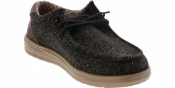 Comfort Shoes|HEYDUDE Paul Knit Men's Casual Shoe Black