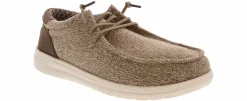 Comfort Shoes|HEYDUDE Paul Knit Men's Casual Shoe Brown