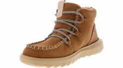 Comfort Shoes|Slip-On|HEYDUDE Reyes Suede Women’s Comfort Boot Brown