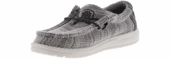 Casual|HEYDUDE Wally Stretch Yin Yang Youth Boys’ (13-6) Shoe Grey