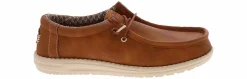 Comfort Shoes|HEYDUDE Wally Classic Men’s Casual Shoe Brown