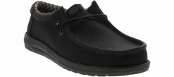 Comfort Shoes|HEYDUDE Wally Classic Men’s Casual Shoe Black