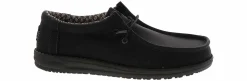 Comfort Shoes|HEYDUDE Wally Classic Men’s Casual Shoe Black