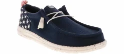 Canvas Shoes|Comfort Shoes|HEYDUDE Wally Funk Americana Stars Men's Casual Shoe Blue