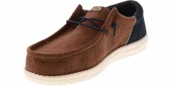 Comfort Shoes|HEYDUDE Wally Funk Corduroy Men’s Casual Shoe Brown
