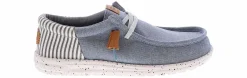 Canvas Shoes|Comfort Shoes|HEYDUDE Wally Funk Seersucker Men's Casual Shoe Blue