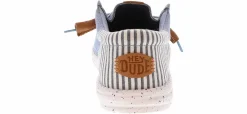 Canvas Shoes|Comfort Shoes|HEYDUDE Wally Funk Seersucker Men's Casual Shoe Blue