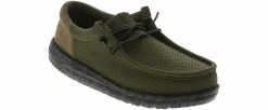 Casual|HEYDUDE Wally Funk Splatter Youth Boys’ (11-7) Casual Shoe Green