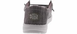 Casual|HEYDUDE Wally Linen Stone Youth Boys' (11-6) Casual Shoe Grey