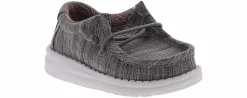 Casual|HEYDUDE Wally Linen Stone Toddler Boys’ (5-10) Shoe Grey