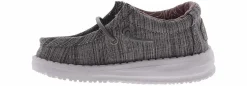 Casual|HEYDUDE Wally Linen Stone Toddler Boys’ (5-10) Shoe Grey