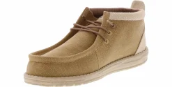 Canvas Shoes|Comfort Shoes|HEYDUDE Wally Mid Salt N Stone Men’s Casual Shoe Beige