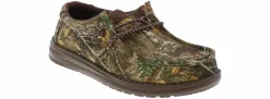 Casual|Casual|HEYDUDE Wally Realtree Edge Youth Boys’ (11-7) Casual Shoe Brown