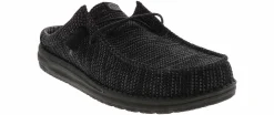 Canvas Shoes|Comfort Shoes|HEYDUDE Wally Slip Stretch Sox Men's Casual Clog Black