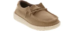 Casual|HEYDUDE Wally Sport Mesh Youth Boys’ (11-6) Casual Shoe Beige