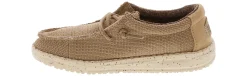 Casual|HEYDUDE Wally Sport Mesh Youth Boys’ (11-6) Casual Shoe Beige