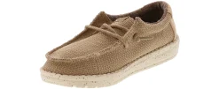 Casual|HEYDUDE Wally Sport Mesh Youth Boys’ (11-6) Casual Shoe Beige