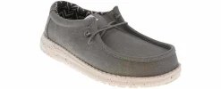 Casual|HEYDUDE Wally Stretch Canvas Youth Boys’ (11-6) Casual Shoe Grey