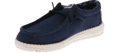 Casual|HEYDUDE Wally Stretch Canvas Youth Boys’ (11-7) Casual Shoe Blue