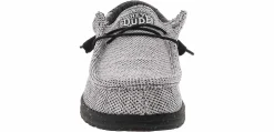 Canvas Shoes|Comfort Shoes|HEYDUDE Wally Stretch Dark Web Men’s Casual Shoe Grey