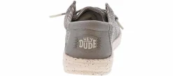 Casual|HEYDUDE Wally Stretch Mesh Youth Boys’ (11-7) Casual Shoe Grey