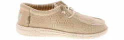 Casual|HEYDUDE Wally Stretch Sox Youth Boys’ (13-7) Casual Shoe Beige