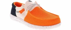Canvas Shoes|Comfort Shoes|HEYDUDE Wally Tri Varsity Mesh Men's Casual Shoe Orange
