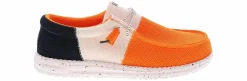 Canvas Shoes|Comfort Shoes|HEYDUDE Wally Tri Varsity Mesh Men's Casual Shoe Orange