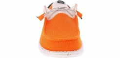 Canvas Shoes|Comfort Shoes|HEYDUDE Wally Tri Varsity Mesh Men's Casual Shoe Orange
